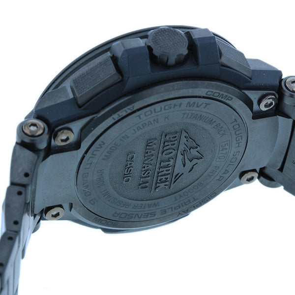 カシオ プロトレック マナスル PRX-8000YT ブラック チタン 腕時計 メンズ CASIO 電波時計 ブラック文字盤 【中古】