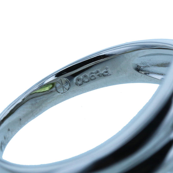 Pt900 プラチナ ペリドット2.36ct ダイヤ0.05ct リング 指輪 レディース 13号 【中古】