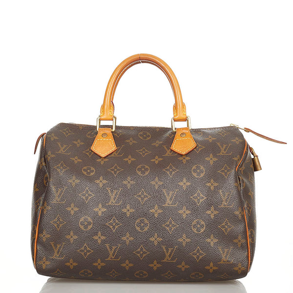 ルイ ヴィトン モノグラム スピーディ30 M41108 ブラウン PVC レザー ハンドバッグ ミニボストン レディース LOUIS VUITTON 【中古】