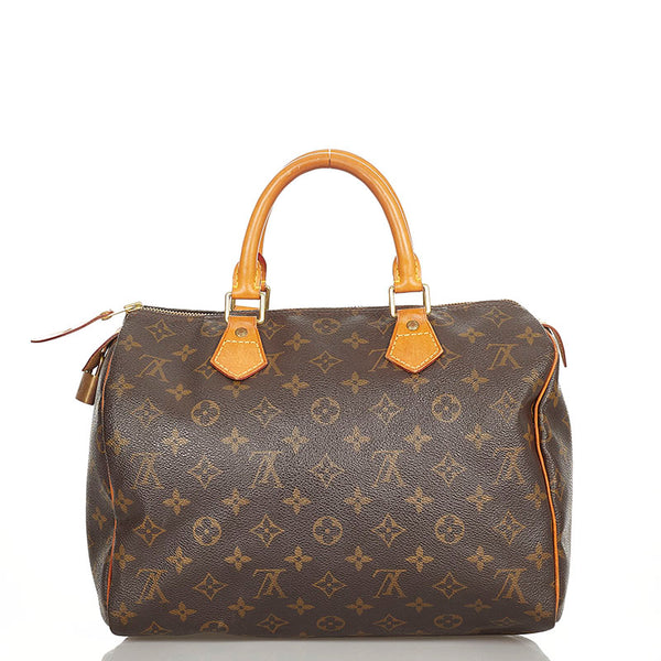 ルイ ヴィトン モノグラム スピーディ30 M41108 ブラウン PVC レザー ハンドバッグ ミニボストン レディース LOUIS VUITTON 【中古】