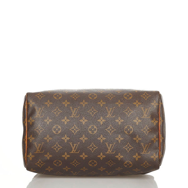 ルイ ヴィトン モノグラム スピーディ30 M41108 ブラウン PVC レザー ハンドバッグ ミニボストン レディース LOUIS VUITTON 【中古】