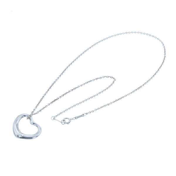 ティファニー SV925 シルバー オープンハート ネックレス レディース TIFFANY&Co. 【中古】