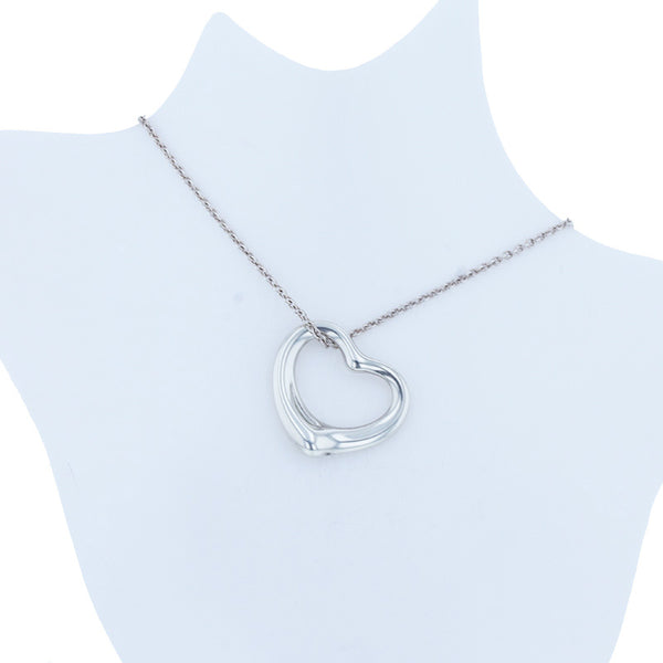 ティファニー SV925 シルバー オープンハート ネックレス レディース TIFFANY&Co. 【中古】