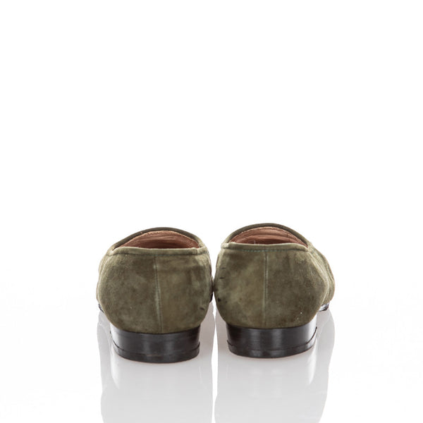 シャネル ココマーク カーキ スウェード パンプス レディース CHANEL 【中古】