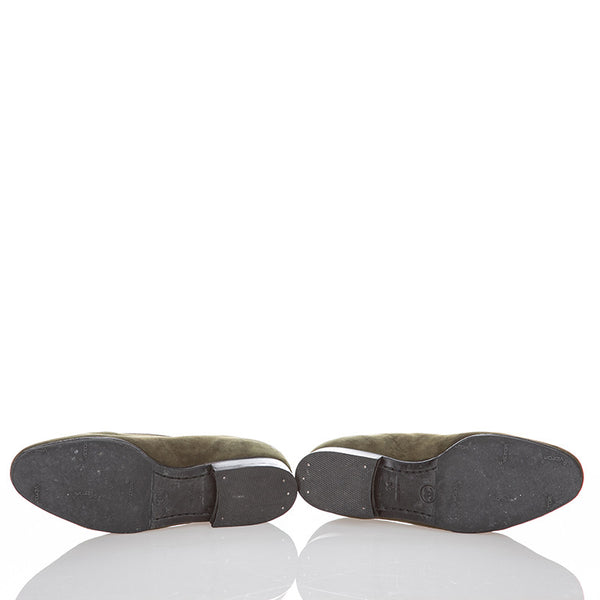 シャネル ココマーク カーキ スウェード パンプス レディース CHANEL 【中古】