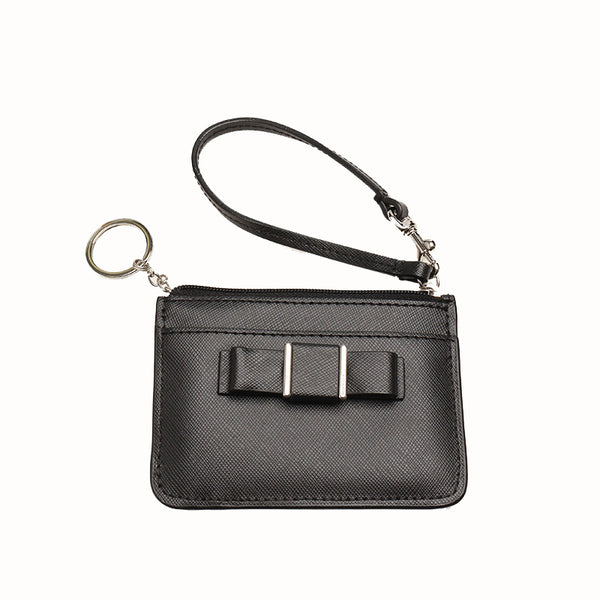 コーチ リボン ブラック レザー パスケース レディース COACH 【中古】