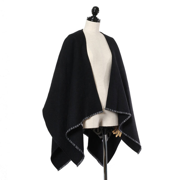 バーバリー ブラック ウール ポンチョ レディース BURBERRY 【中古】