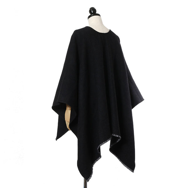 バーバリー ブラック ウール ポンチョ レディース BURBERRY 【中古】