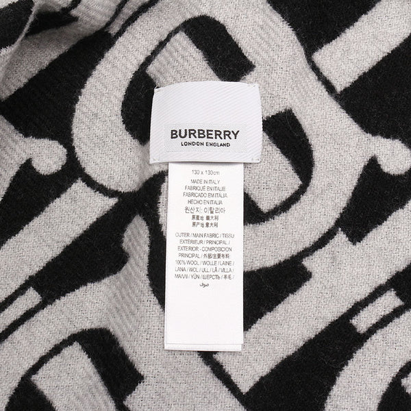 バーバリー ブラック ウール ポンチョ レディース BURBERRY 【中古】