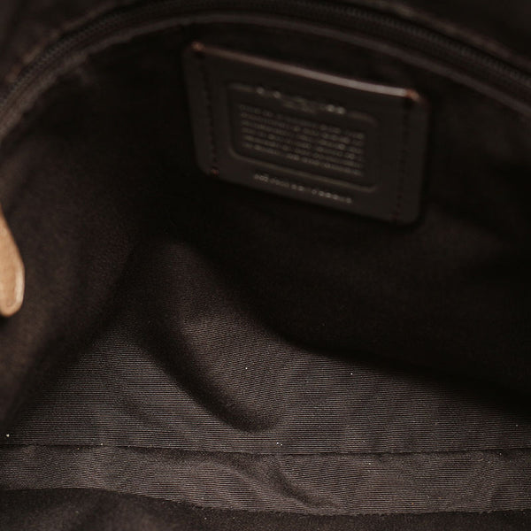 コーチ ベージュ レザー チェーン ショルダーバッグ レディース COACH 【中古】