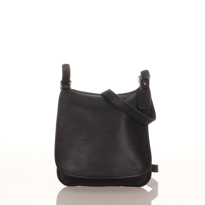 コーチ ブラック レザー ショルダーバッグ レディース COACH 【中古】