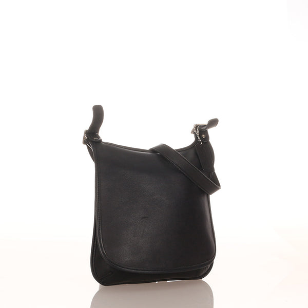 コーチ ブラック レザー ショルダーバッグ レディース COACH 【中古】