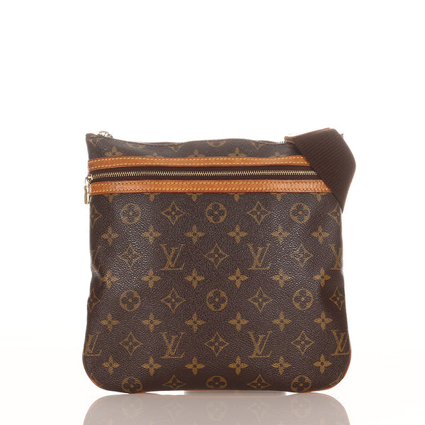 ルイ ヴィトン モノグラム ポシェットボスフォール M40044 ブラウン PVC レザー ショルダーバッグ レディース LOUIS VUITTON 【中古】