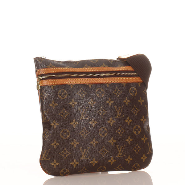 ルイ ヴィトン モノグラム ポシェットボスフォール M40044 ブラウン PVC レザー ショルダーバッグ レディース LOUIS VUITTON 【中古】