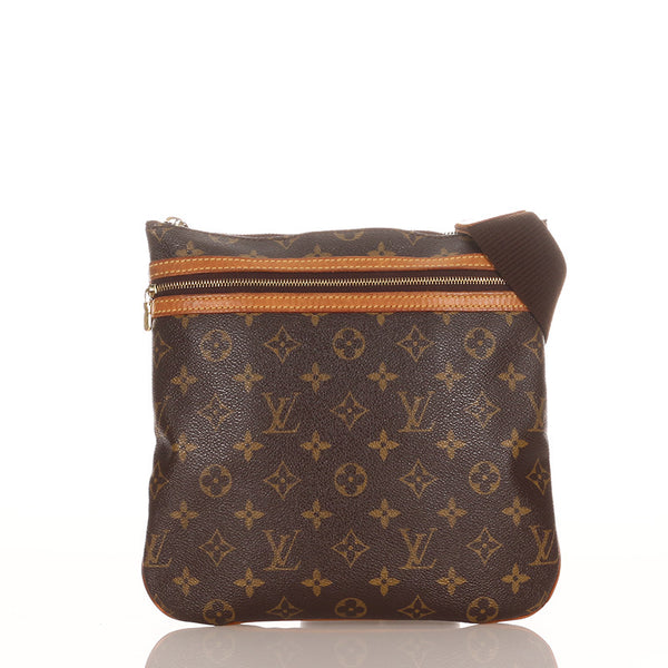ルイ ヴィトン モノグラム ポシェットボスフォール M40044 ブラウン PVC レザー ショルダーバッグ レディース LOUIS VUITTON 【中古】