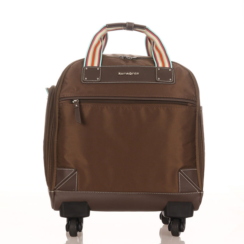 サムソナイト ブラウン ナイロン レザー キャリーバッグ レディース Samsonite 【中古】