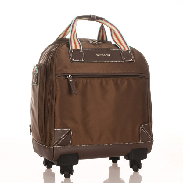 サムソナイト ブラウン ナイロン レザー キャリーバッグ レディース Samsonite 【中古】