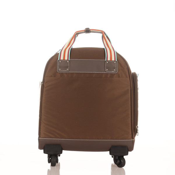 サムソナイト ブラウン ナイロン レザー キャリーバッグ レディース Samsonite 【中古】