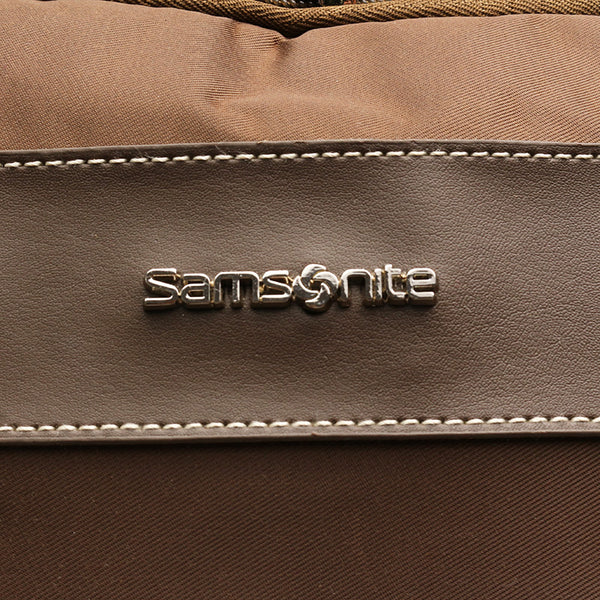 サムソナイト ブラウン ナイロン レザー キャリーバッグ レディース Samsonite 【中古】