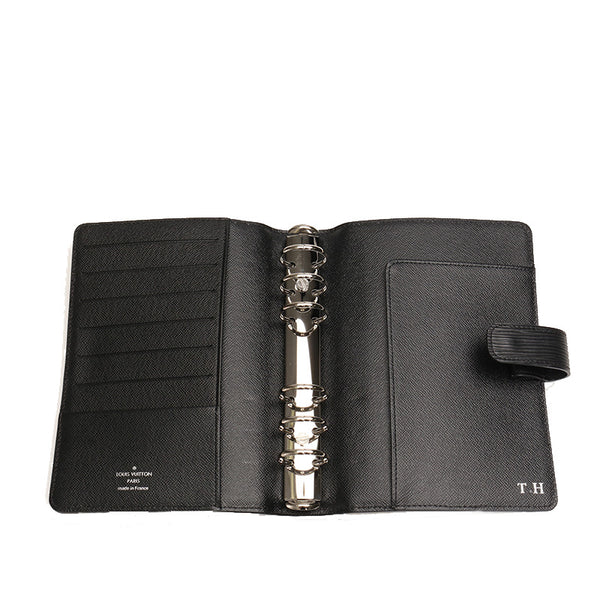 ルイ ヴィトン エピ アジェンダMM R20042 ブラック ノワール レザー 手帳カバー レディース LOUIS VUITTON 【中古】