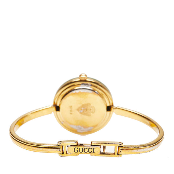 グッチ チェンジヘゼル　12色 腕時計 11/12.2 クオーツ ホワイト文字盤 メッキ レディース GUCCI 【中古】