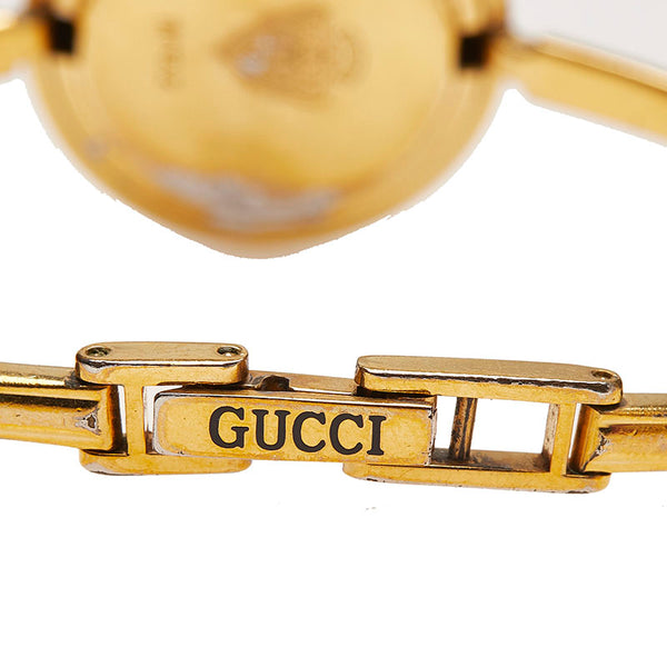 グッチ チェンジヘゼル　12色 腕時計 11/12.2 クオーツ ホワイト文字盤 メッキ レディース GUCCI 【中古】