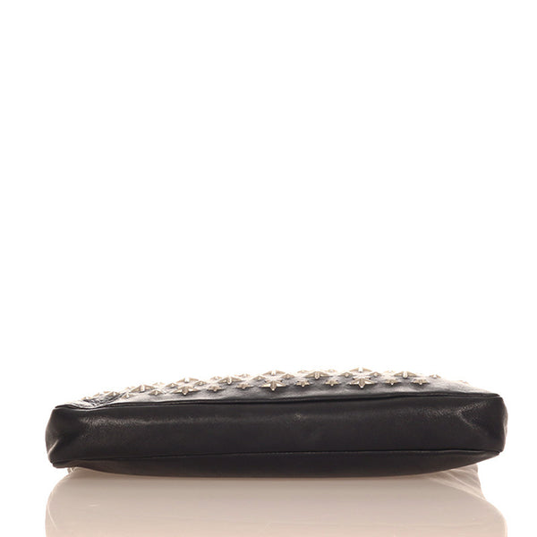 ジミーチュウ スタースタッズ クラッチバッグ ブラック レザー レディース JIMMY CHOO 【中古】