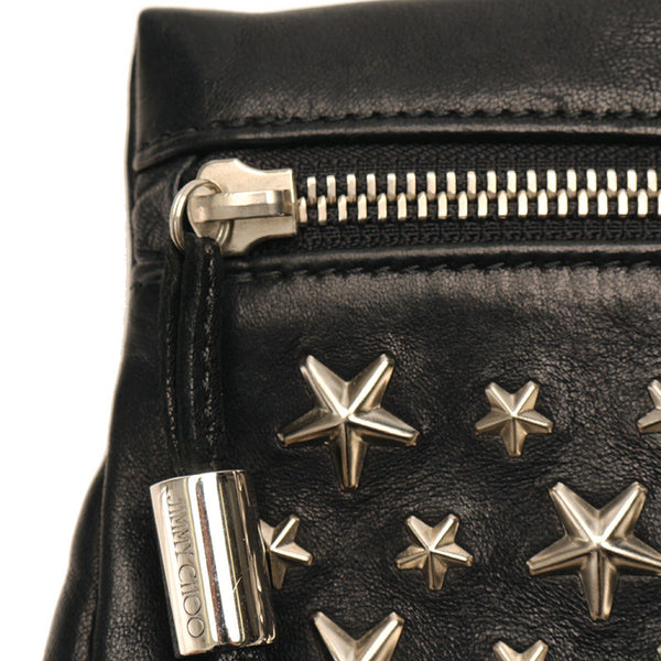 ジミーチュウ スタースタッズ クラッチバッグ ブラック レザー レディース JIMMY CHOO 【中古】