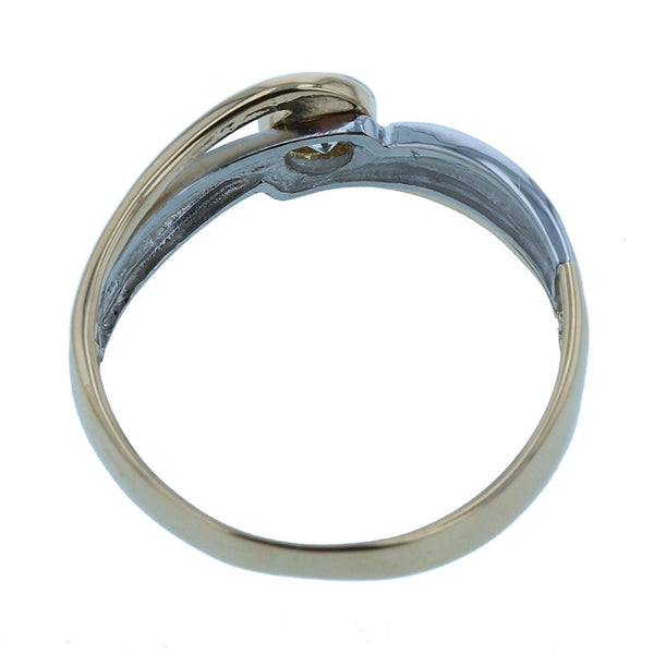 ハーフコンビ ダイヤ0.25ct コンビ リング 指輪 レディース 11.5号 【中古】