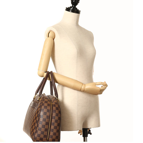 ルイ ヴィトン ダミエ ノリータ N41455 ブラウン エベヌ PVC レザー ハンドバッグ レディース LOUIS VUITTON 【中古】