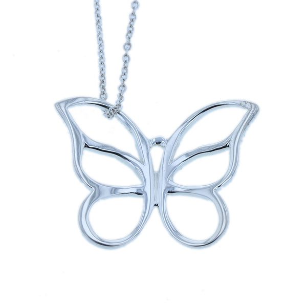 ティファニー SV925 シルバー エルサ ペレッティ バタフライ ネックレス レディース TIFFANY&Co. 【中古】