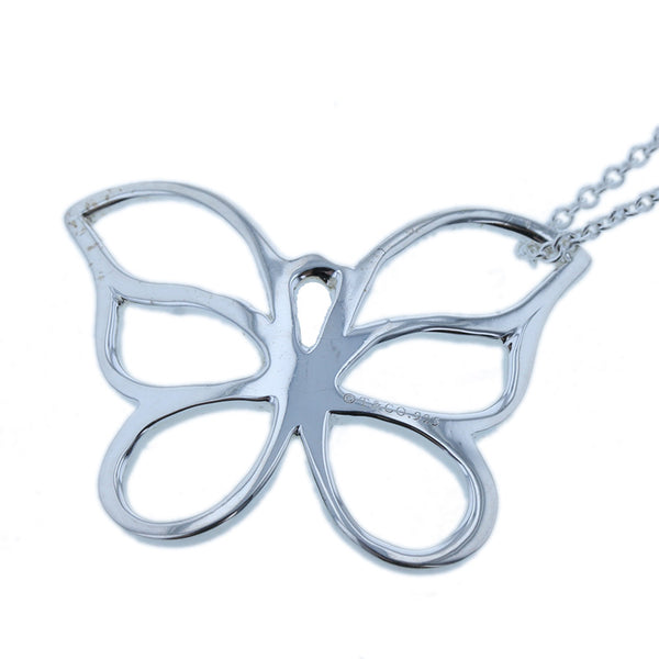 ティファニー SV925 シルバー エルサ ペレッティ バタフライ ネックレス レディース TIFFANY&Co. 【中古】