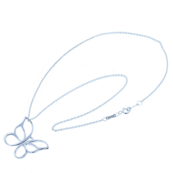 ティファニー SV925 シルバー エルサ ペレッティ バタフライ ネックレス レディース TIFFANY&Co. 【中古】