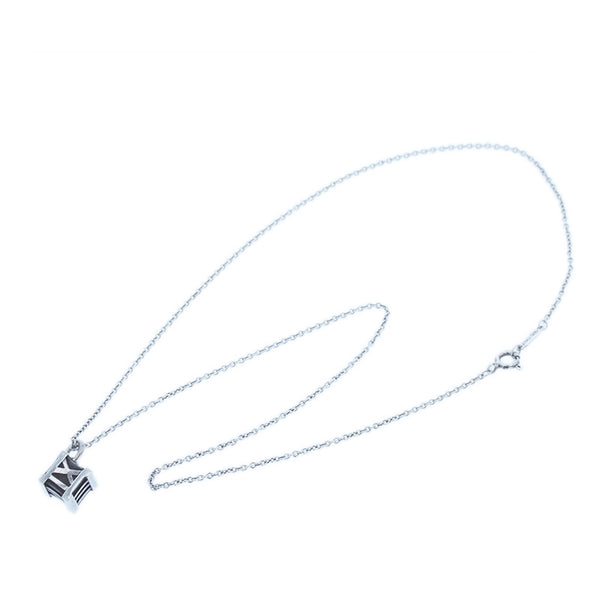 ティファニー SV925 シルバー アトラスキューブ ネックレス レディース TIFFANY&Co. 【中古】