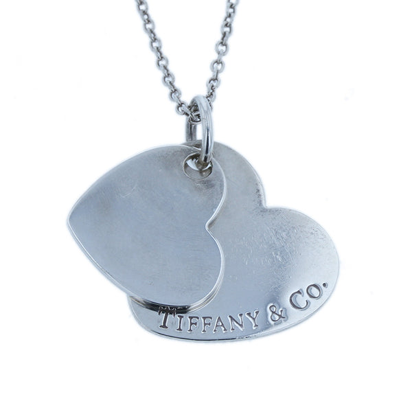 ティファニー SV925 シルバー ダブルハート ネックレス レディース TIFFANY&Co. 【中古】