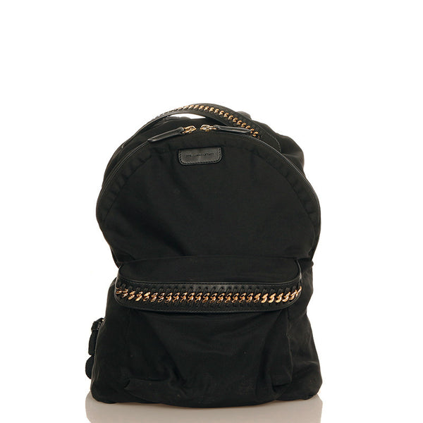 ステラマッカートニー ファラベラ ブラック ゴールド ナイロン メッキ リュック バックパック レディース Stella McCartney 【中古】