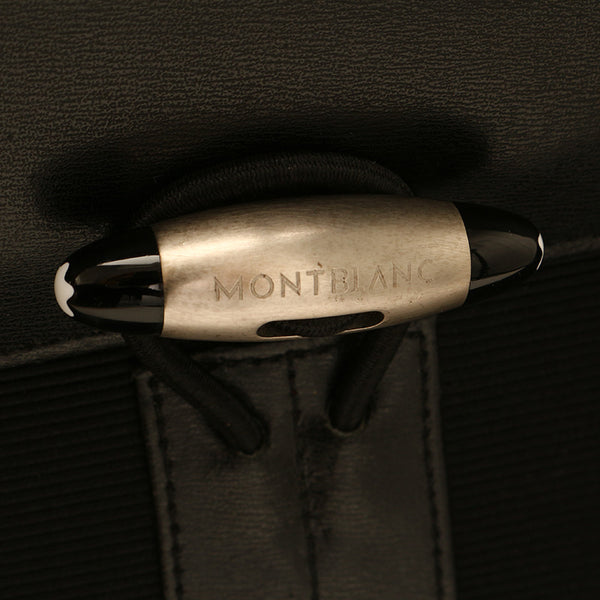 モンブラン ブラック キャンバス レザー ビジネスバッグ メンズ MONTBLANC 【中古】