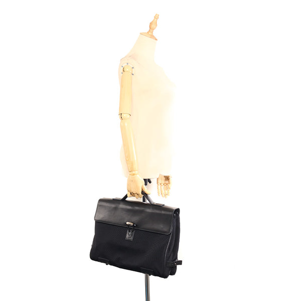 モンブラン ブラック キャンバス レザー ビジネスバッグ メンズ MONTBLANC 【中古】
