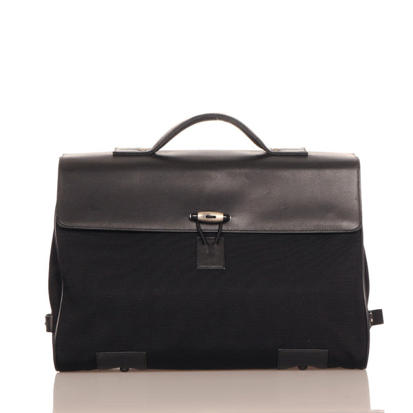 モンブラン ブラック キャンバス レザー ビジネスバッグ メンズ MONTBLANC 【中古】