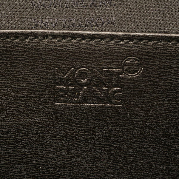モンブラン ブラック キャンバス レザー ビジネスバッグ メンズ MONTBLANC 【中古】