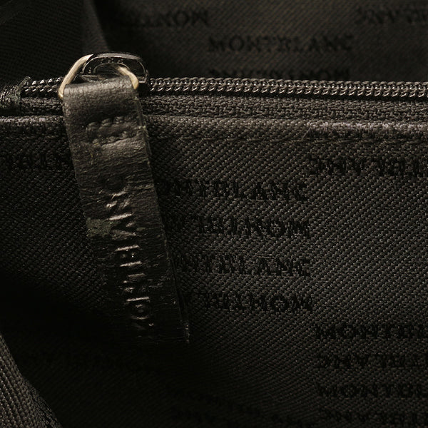 モンブラン ブラック キャンバス レザー ビジネスバッグ メンズ MONTBLANC 【中古】