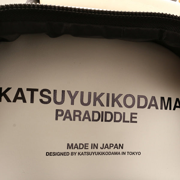 カツユキコダマ ホワイト ブラック レザー ナイロン リュック バックパック メンズ 【中古】