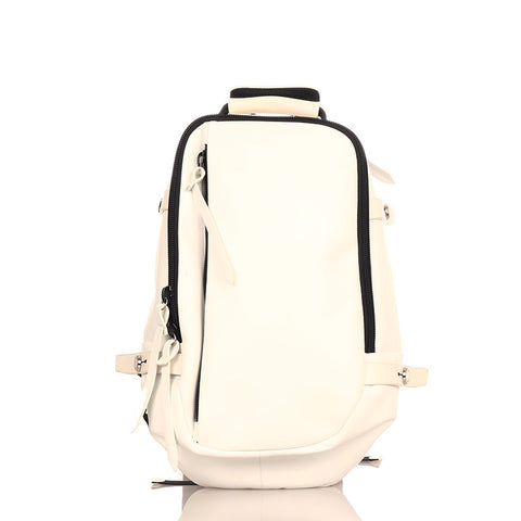 カツユキコダマ ホワイト ブラック レザー ナイロン リュック バックパック メンズ 【中古】