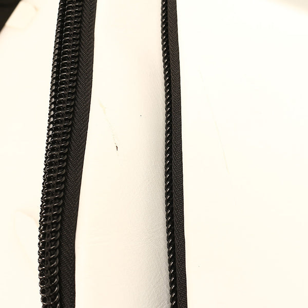 カツユキコダマ ホワイト ブラック レザー ナイロン リュック バックパック メンズ 【中古】