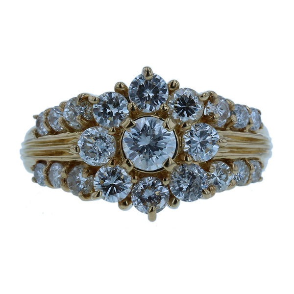 K18YG イエローゴールド ダイヤ1.57ct リング 指輪 レディース 11.5号 【中古】