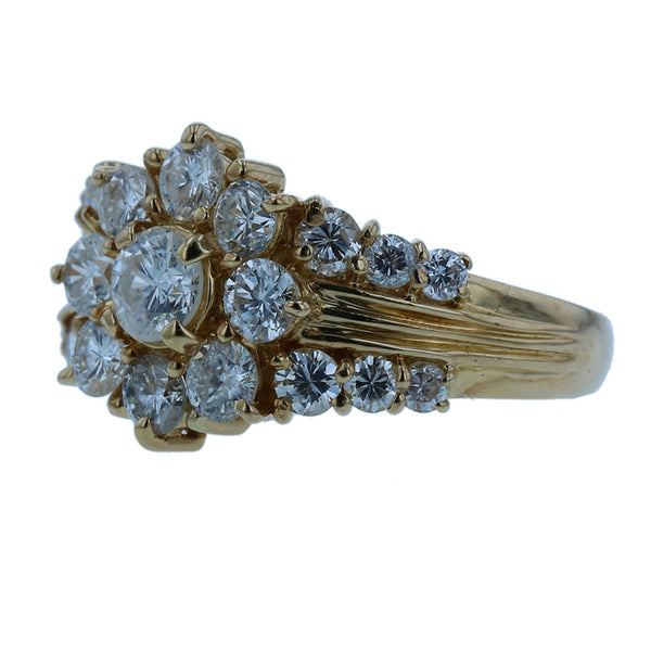 K18YG イエローゴールド ダイヤ1.57ct リング 指輪 レディース 11.5号 【中古】