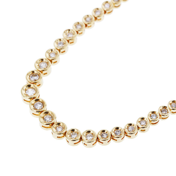 K18YG イエローゴールド ダイヤ3.06ct ネックレス レディース 【中古】