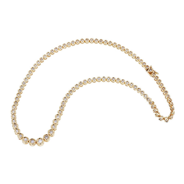 K18YG イエローゴールド ダイヤ3.06ct ネックレス レディース 【中古】