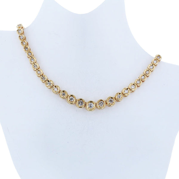 K18YG イエローゴールド ダイヤ3.06ct ネックレス レディース 【中古】