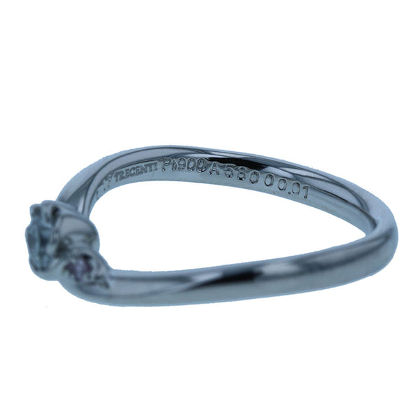 Pt900 プラチナ ダイヤ0.17ct リング 指輪 レディース 8号 【中古】